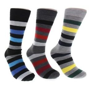 (3) Pairs Men’s Striped Dress Socks